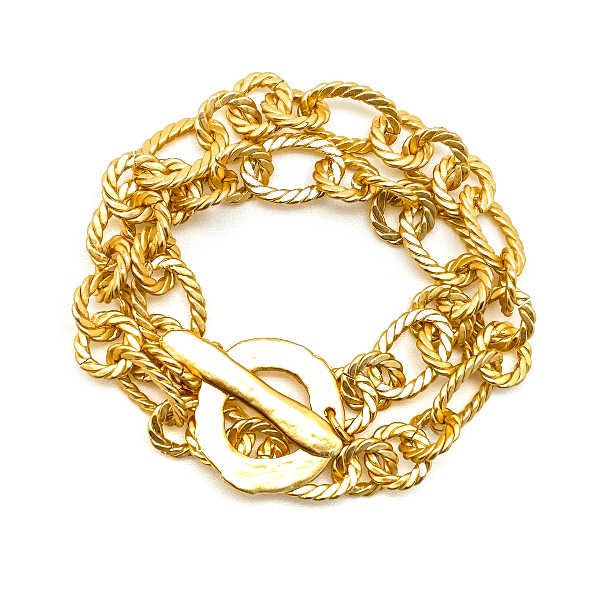 Chunky Double Chain Bracelet Gold